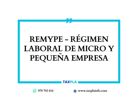 BENEFICIOS LABORALES REMYPE