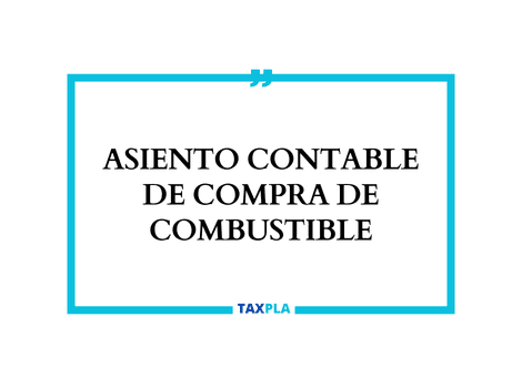 Asiento contable de compra de combustible