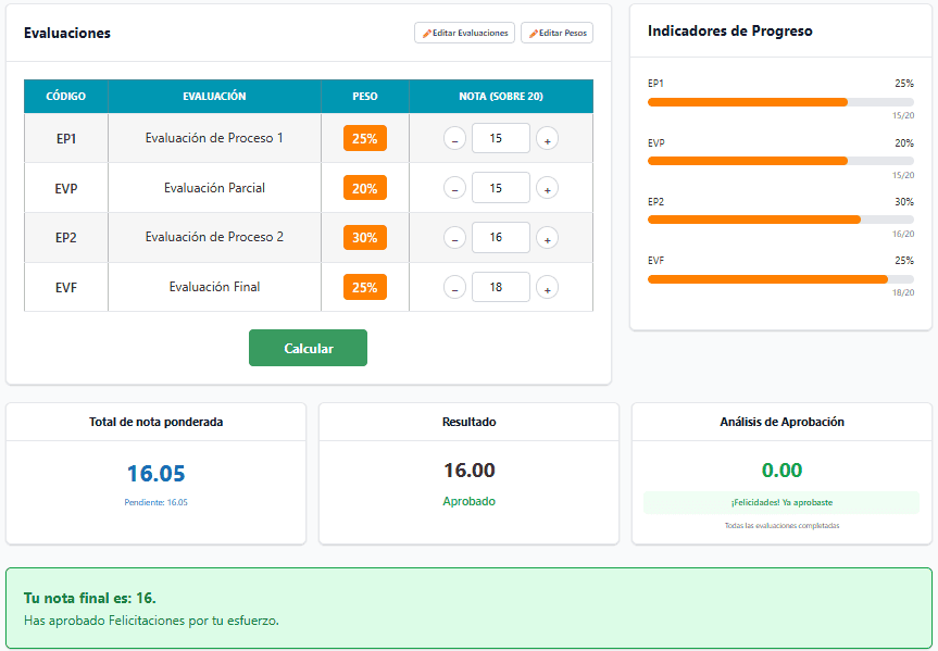 CALCULADORA UPAO
