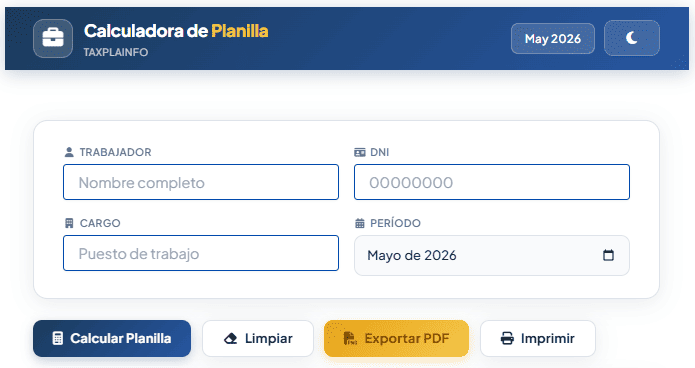 calculadora de planilla